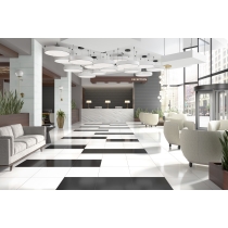 TIMES SQUARE - 24X24, BLACK, MATTE